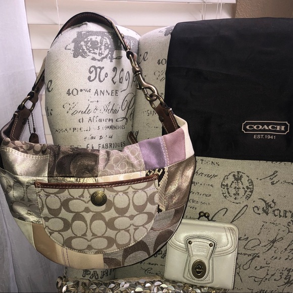 Coach Patchwork Hobo & Wallet - Picture 1 of 1